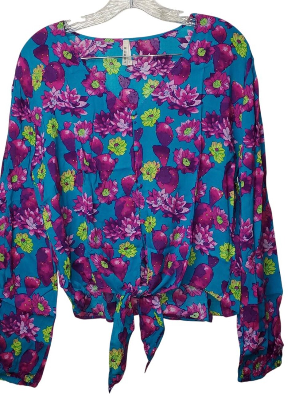 Roper Women's Floral Arena Blouse, Multi-color Button Down, Size S